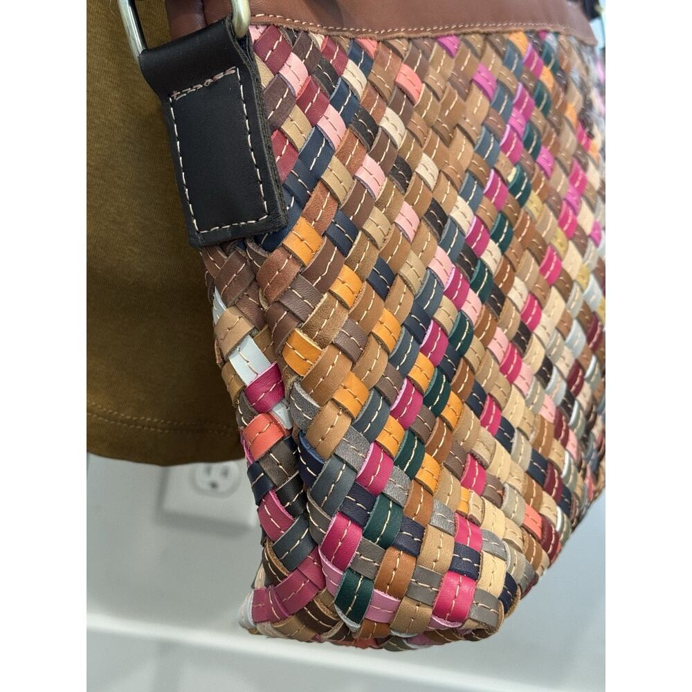Ameri Leather Stella Woven Crossbody Shoulder Bag… - image 6